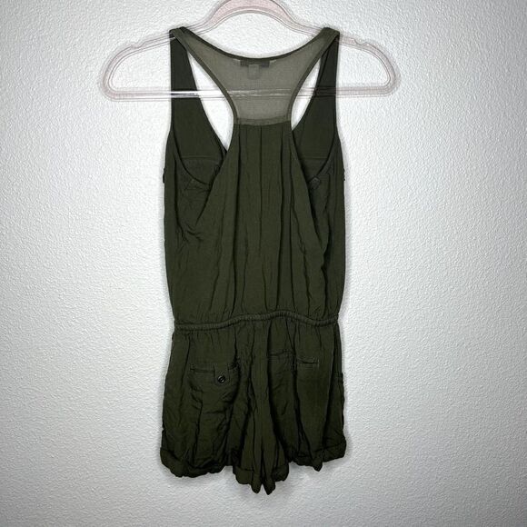 American Eagle Outfitters Green Button Front Mini Romper Size XXS - Picture 6 of 6